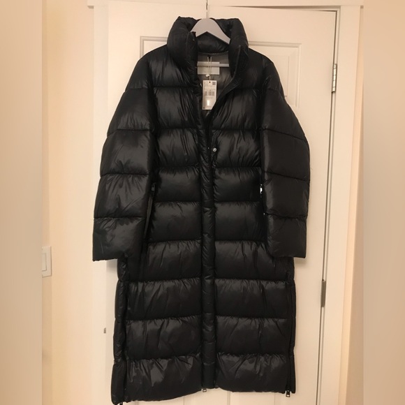 Womens Mango Quilted Long Coat. - Picture 10 of 12